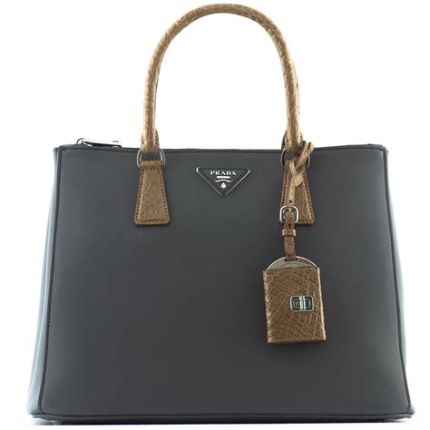 prada grey leather handbag|pictures black leather prada purses.